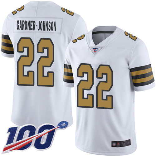 Men New Orleans Saints Limited White Chauncey Gardner Johnson Jersey NFL Football 22 100th Season Rush Vapor Untouchable Jersey